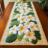 Camino de Mesa Acolchado - Flores de Frangipani